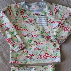 Hanna Andersson swim set rash guard & shorts sz100